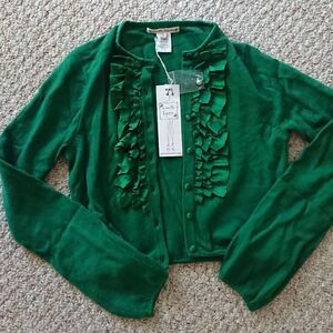 Nanette Lepore runaway love 100% cashmere cardigan in emerald green size XS